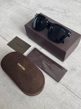 Tom Ford Dax TF751-F-N 01A Black Square Sunglasses | 100% UV | Italy